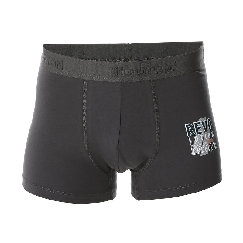 Men Comfort Printed Boxer - Dark grey
