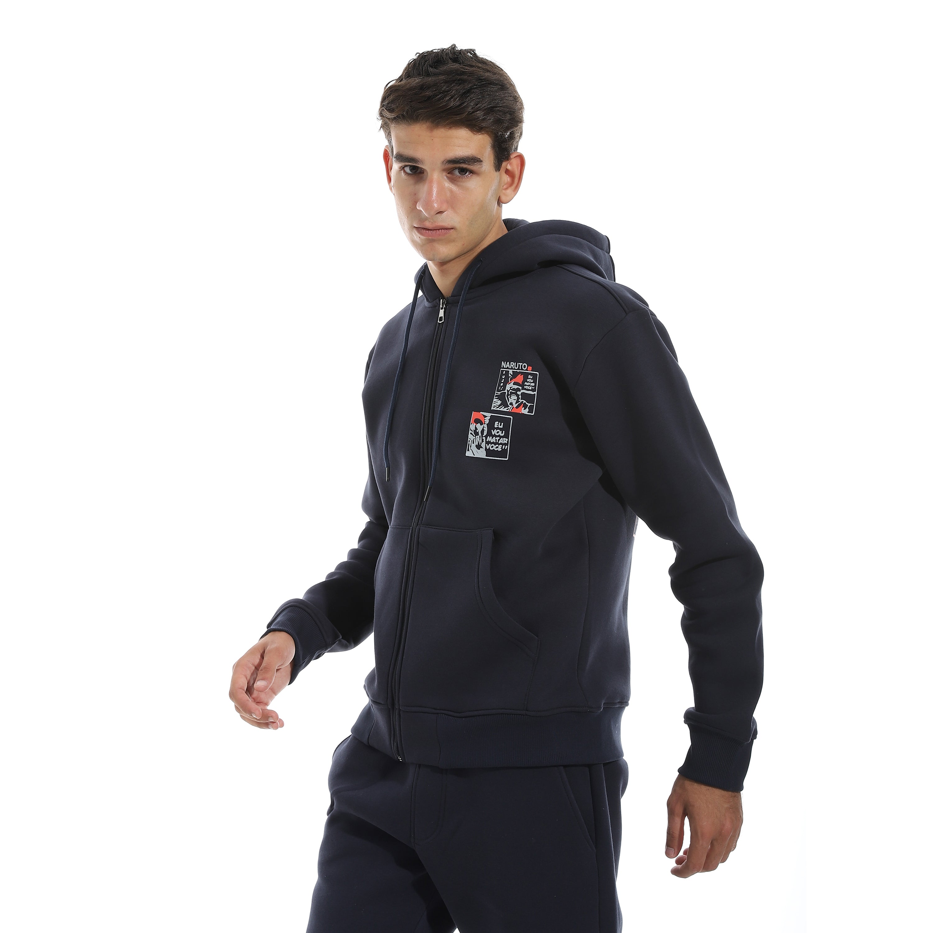 Printed Hoodie Red Cotoon