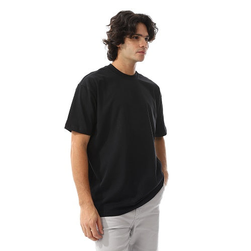 Men's Cotton T-Shirt Over Size- Casual And Comfortable  - Black