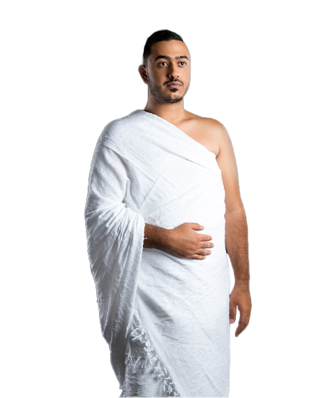 Red Cotton Men’s Premium Ihram Set – Pure White Cotton for Hajj & Umrah