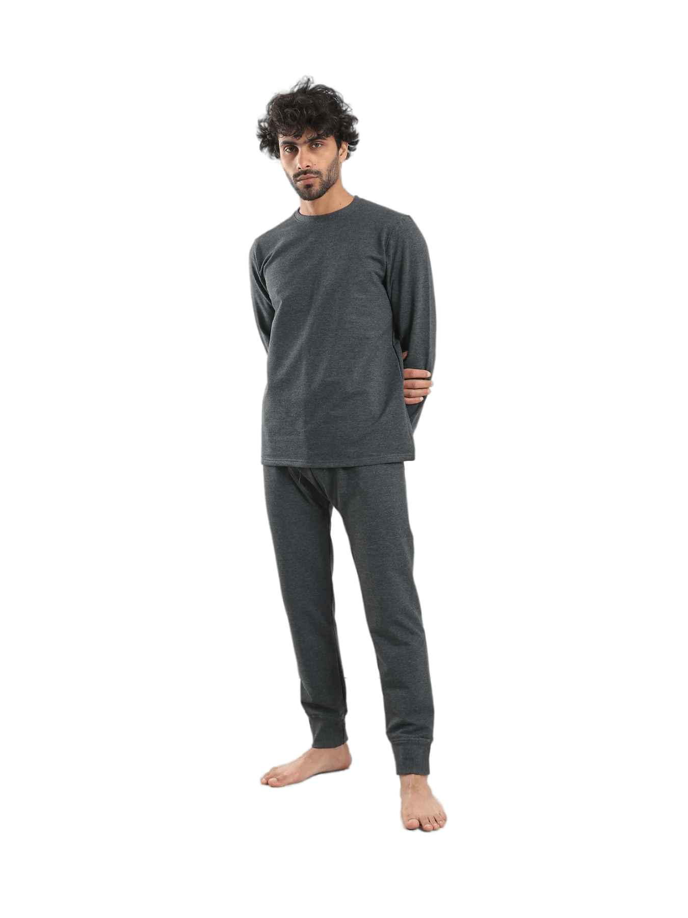 Dark grey Padded Thermal Set for Men