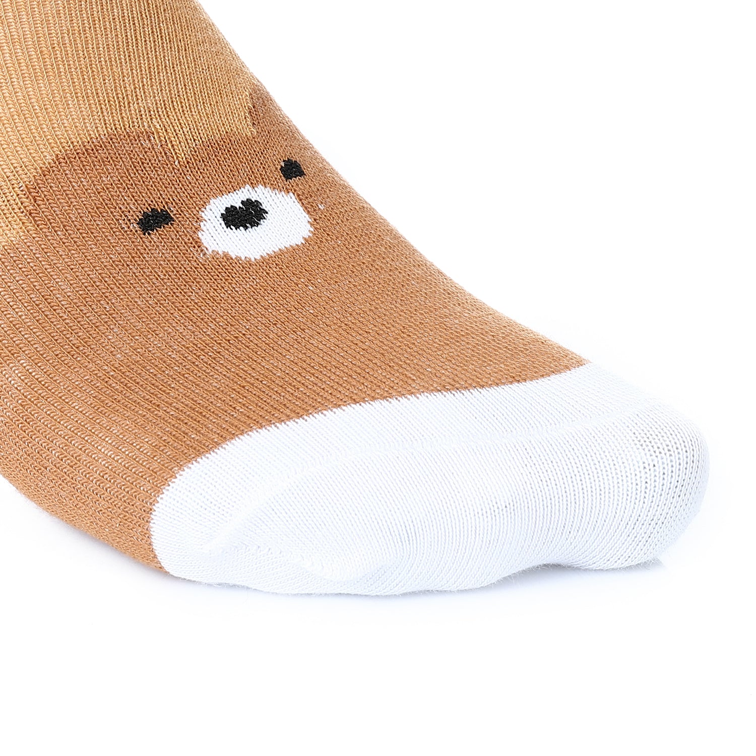 Women's No Show Socks With Drawings - Brown