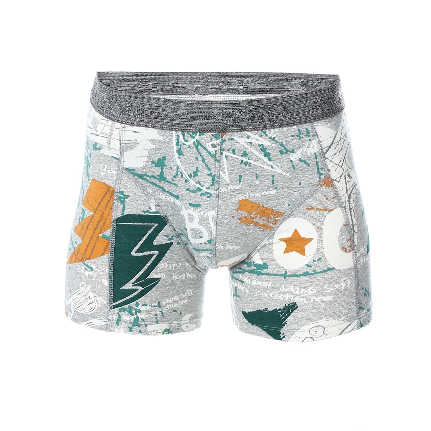 Boxer For Men Printed - Grey