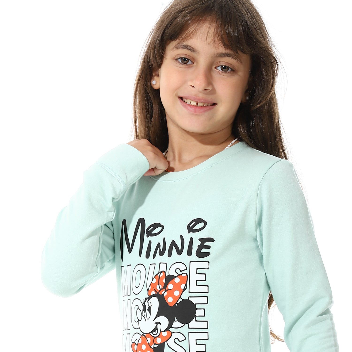 Girls Thermal Set With Printed - Light Green