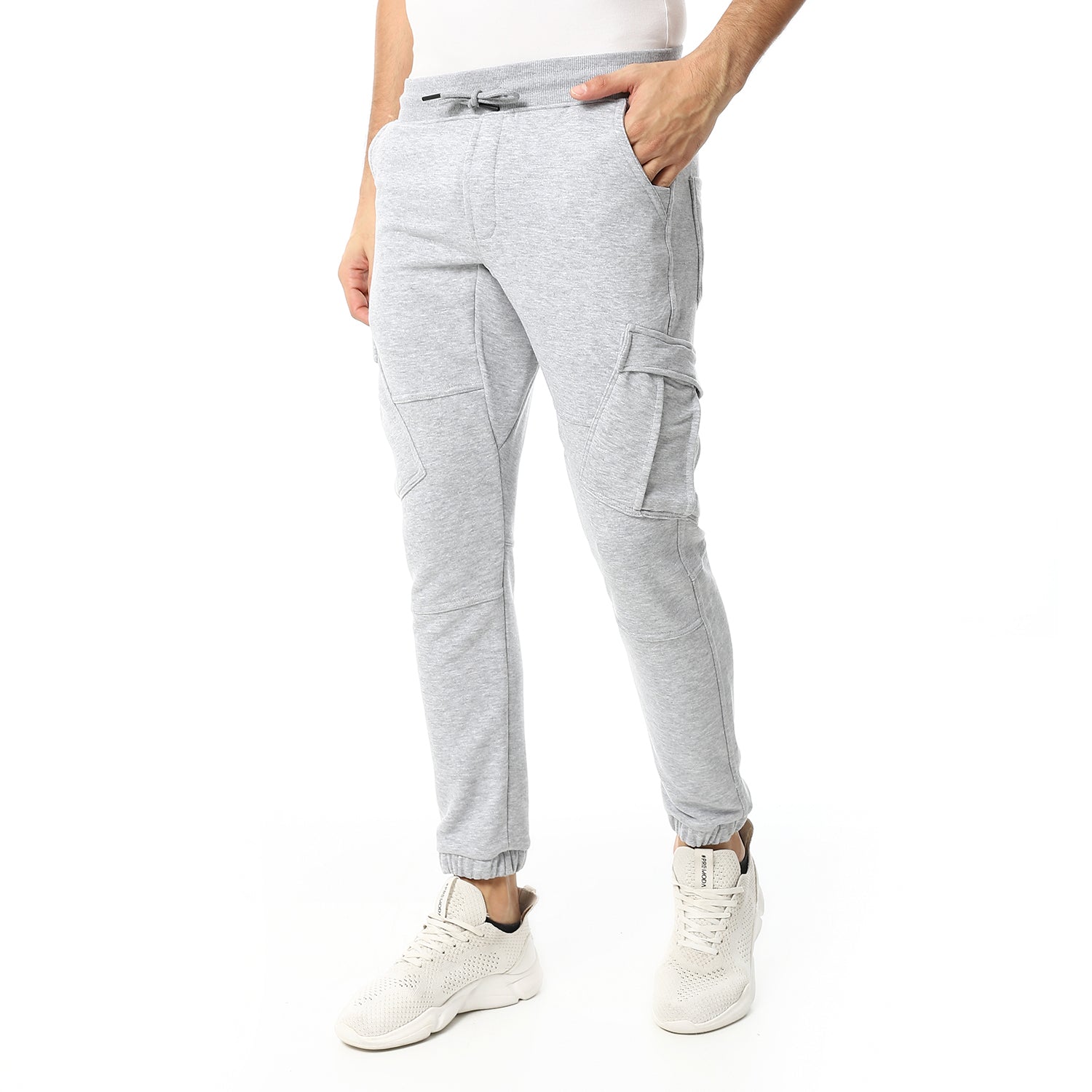 Plain Men's Sweatpants - Comfortable and Versatile Loungewear_ Gray