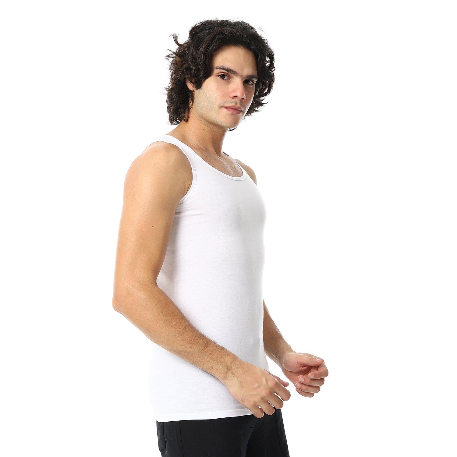 Men's Sleeveless Combed 3 Pcs - White