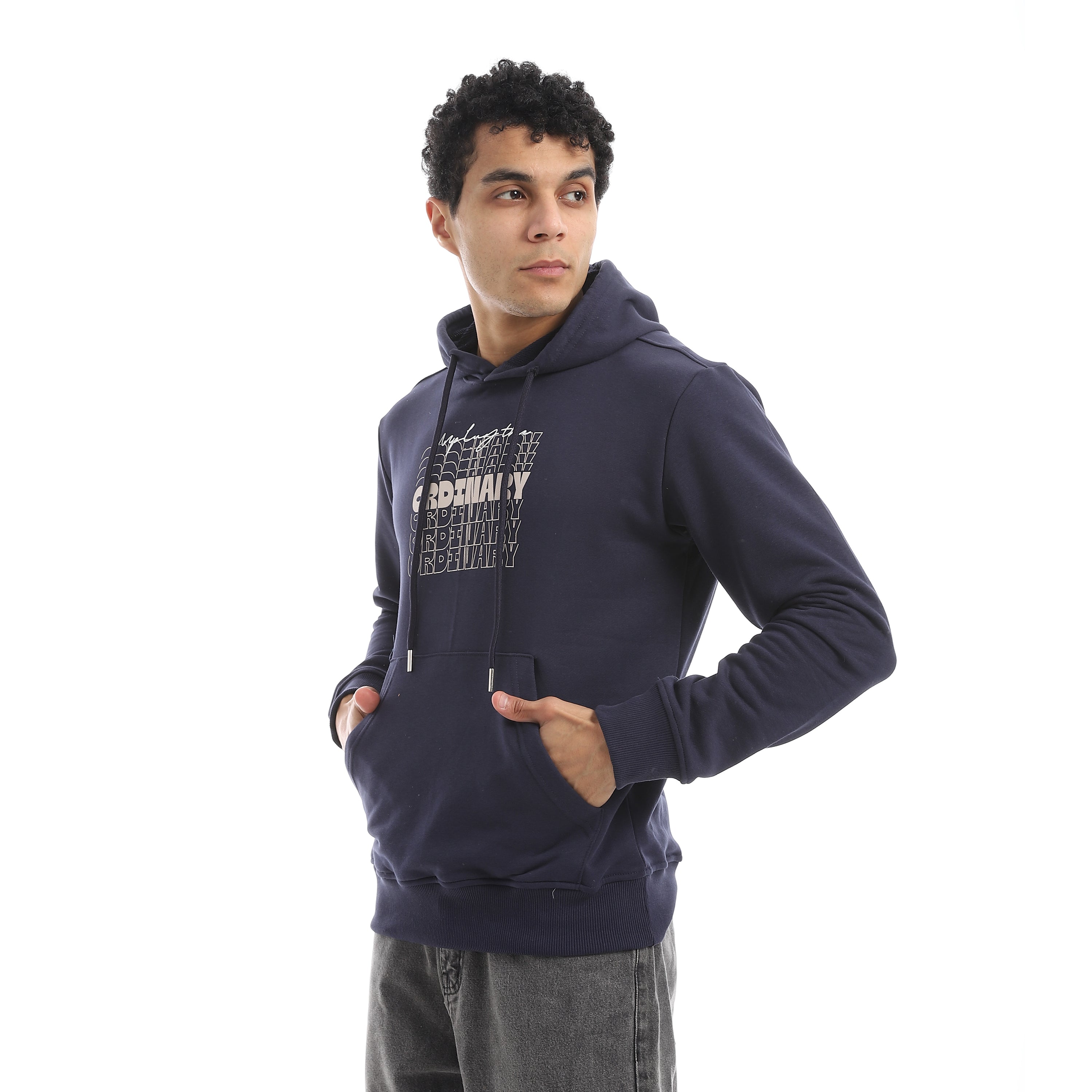 Hoddie Printed Red Cotton