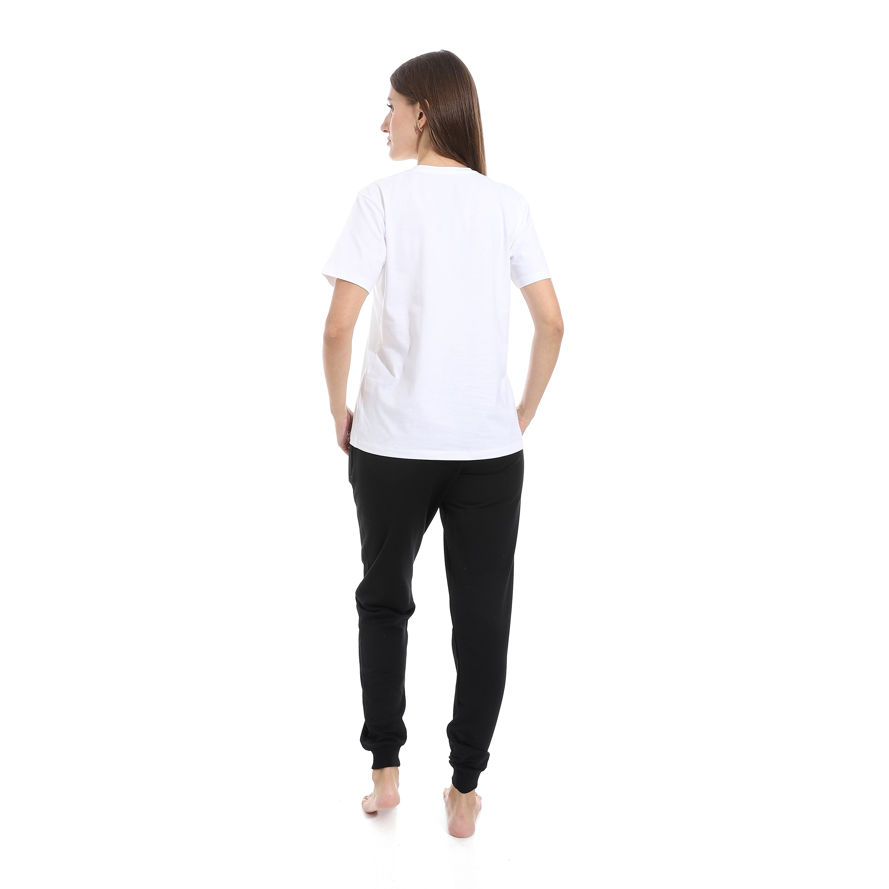 Soft Cotton Women's Activewear Set - Off White