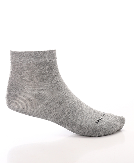 Men's Grey Cotton Socks