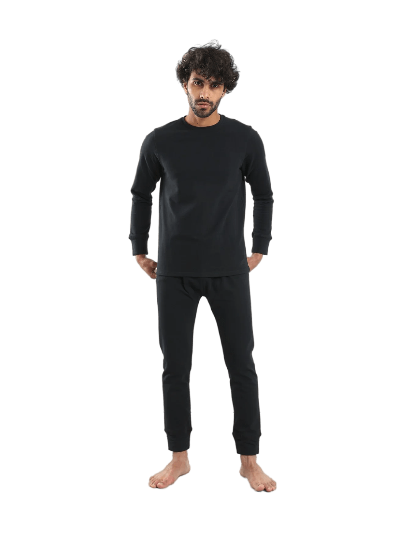 Black Padded Thermal Set for Men