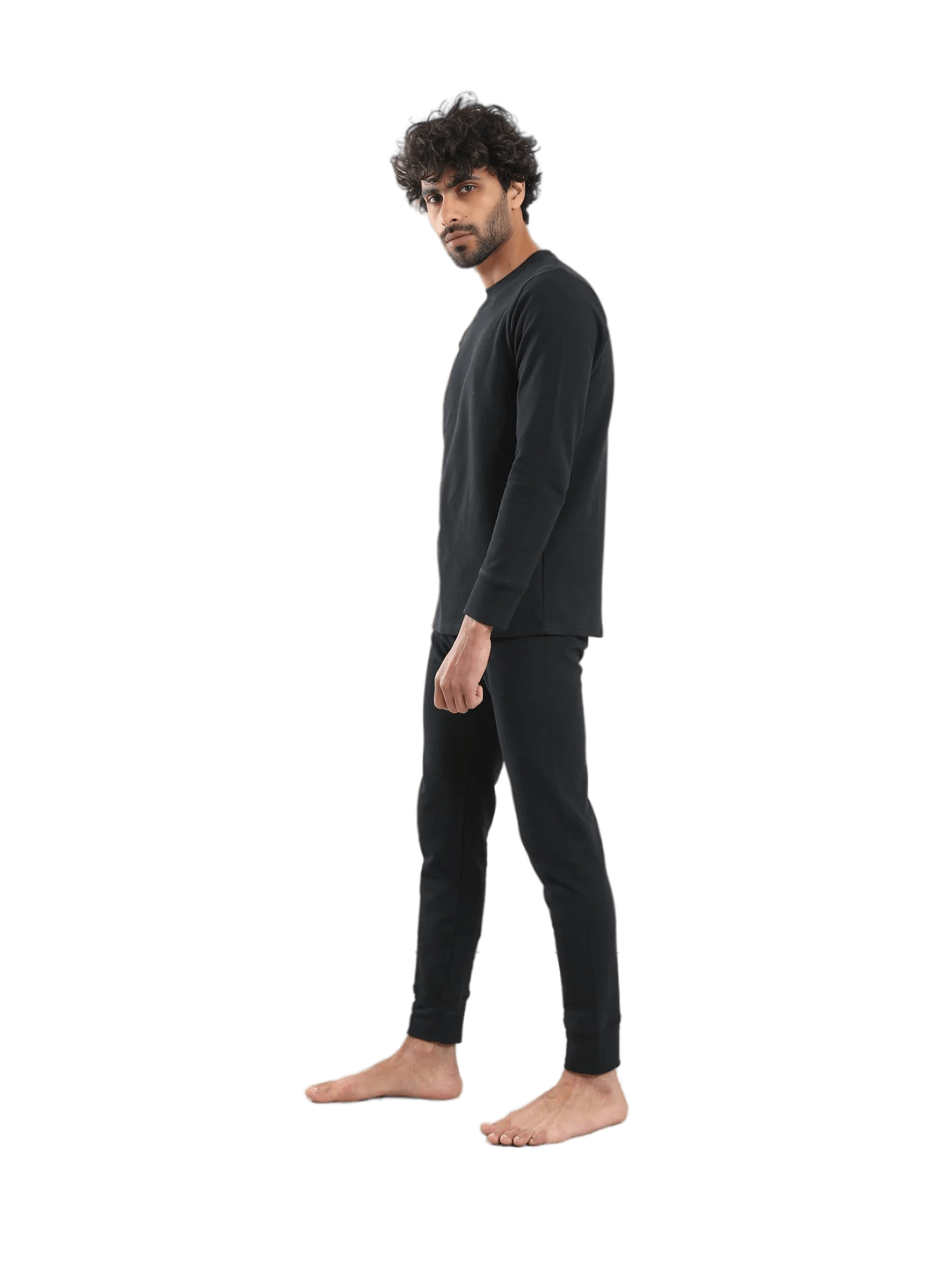 Black Padded Thermal Set for Men