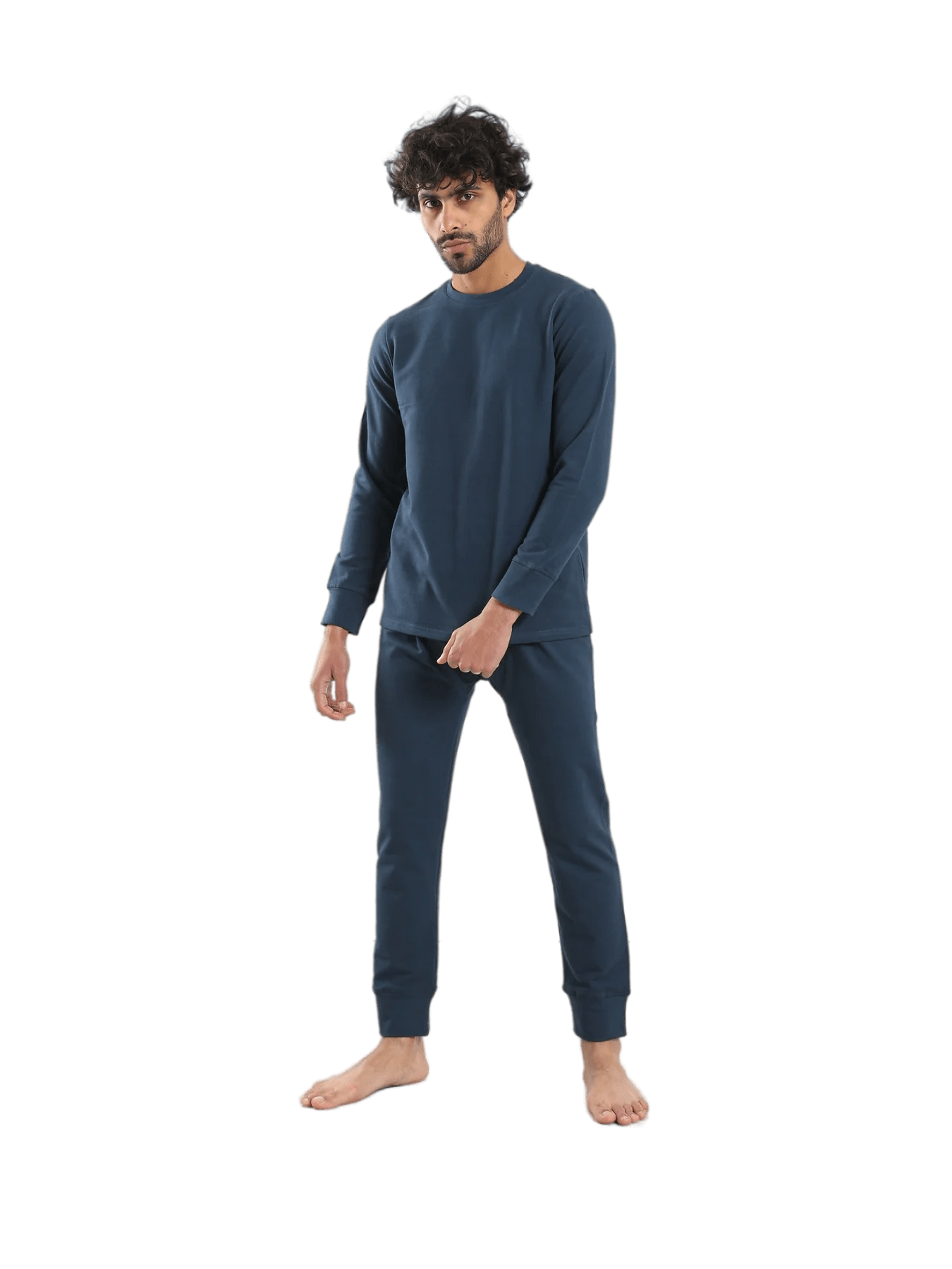 Navy Blue Padded Thermal Set for Men