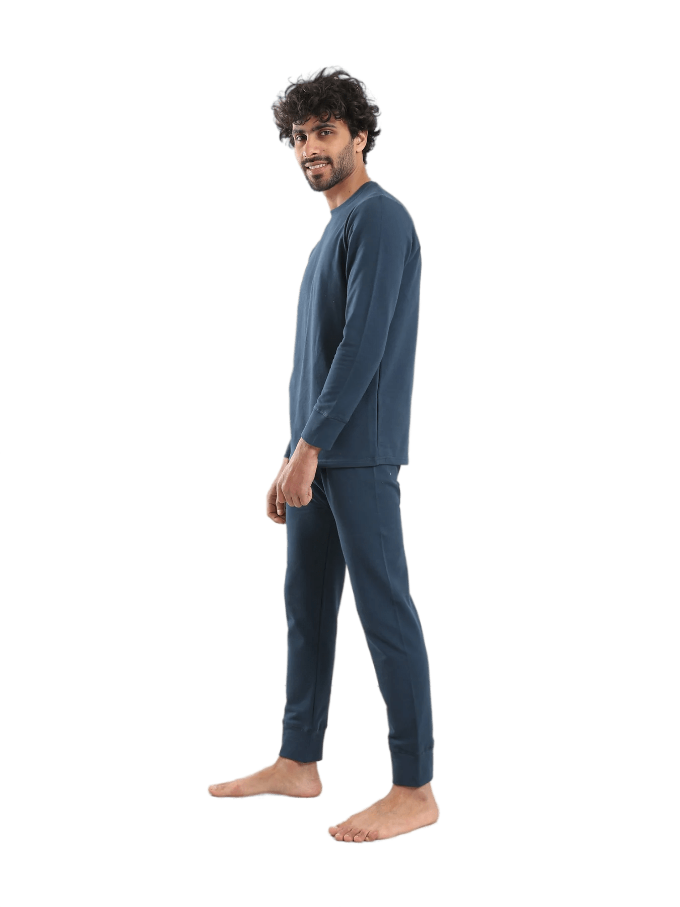 Navy Blue Padded Thermal Set for Men