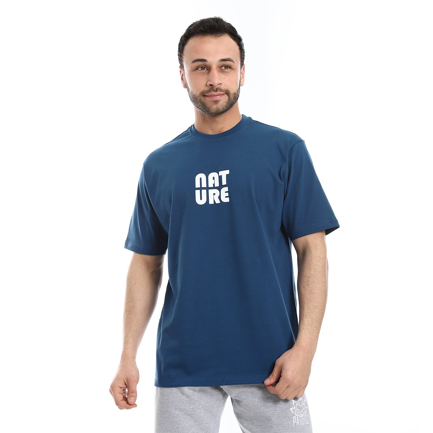 Mens Cotton T-Shirt - Casual and Comfortable - Petroleum
