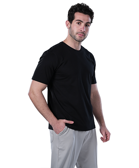 Men's Regular Fit Cotton T-Shirt - Black