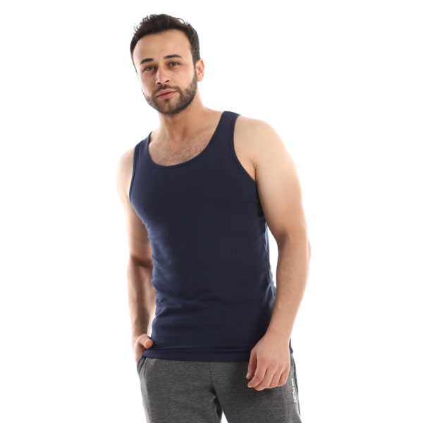 Lycra Sleeveless Undershirt For Men - Navy