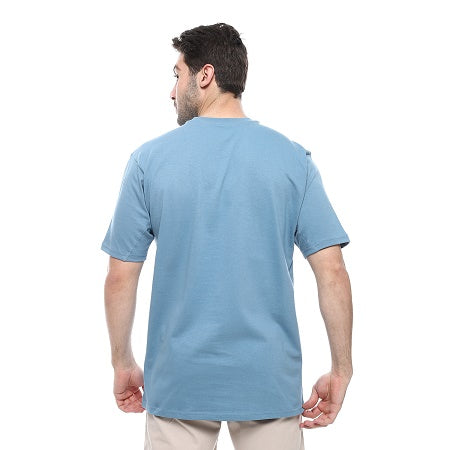 Men's Cotton T-Shirt - Casual and Comfortable - Denim Blue