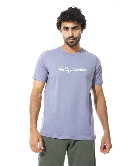 Men's Regular Fit Denim T-Shirt with Printed