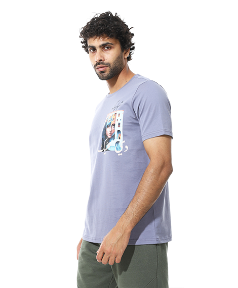 Men's Cotton Regular Fit T-Shirt- Denim