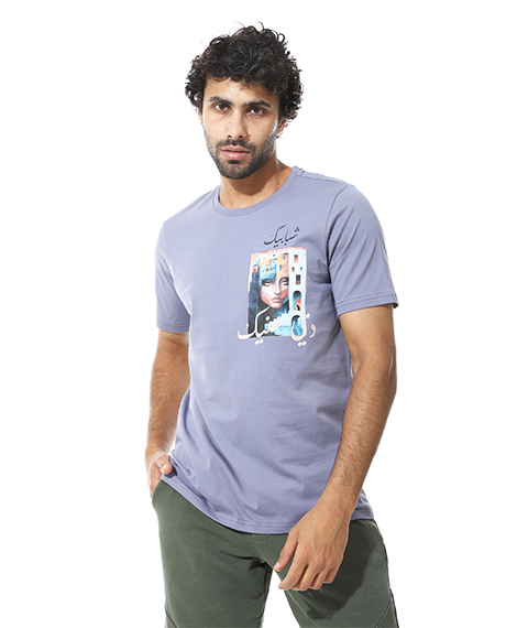 Men's Cotton Regular Fit T-Shirt- Denim