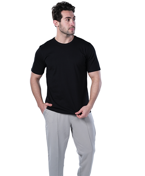 Men's Regular Fit Cotton T-Shirt - Black