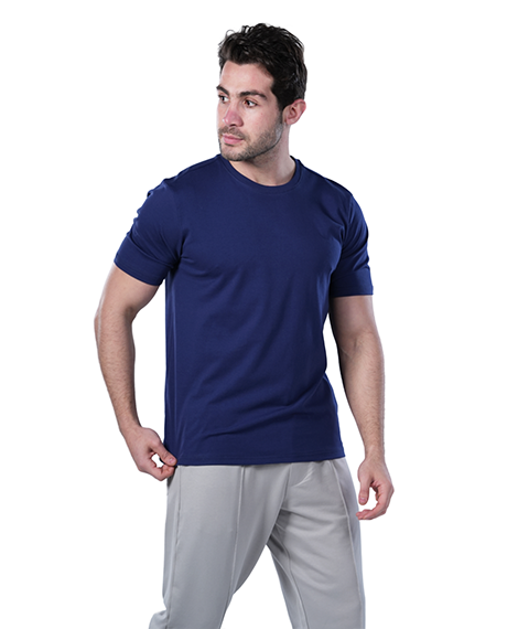 Men's Regular Fit Cotton T-Shirt - Navy