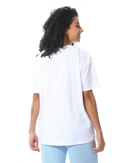 Women's White T-shirt with Red Cherry Bow Print