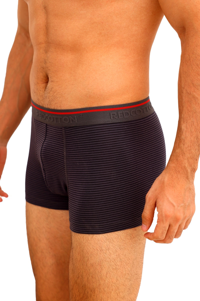 Men's Underwear Boxer Grey & Black - Soft Fabric