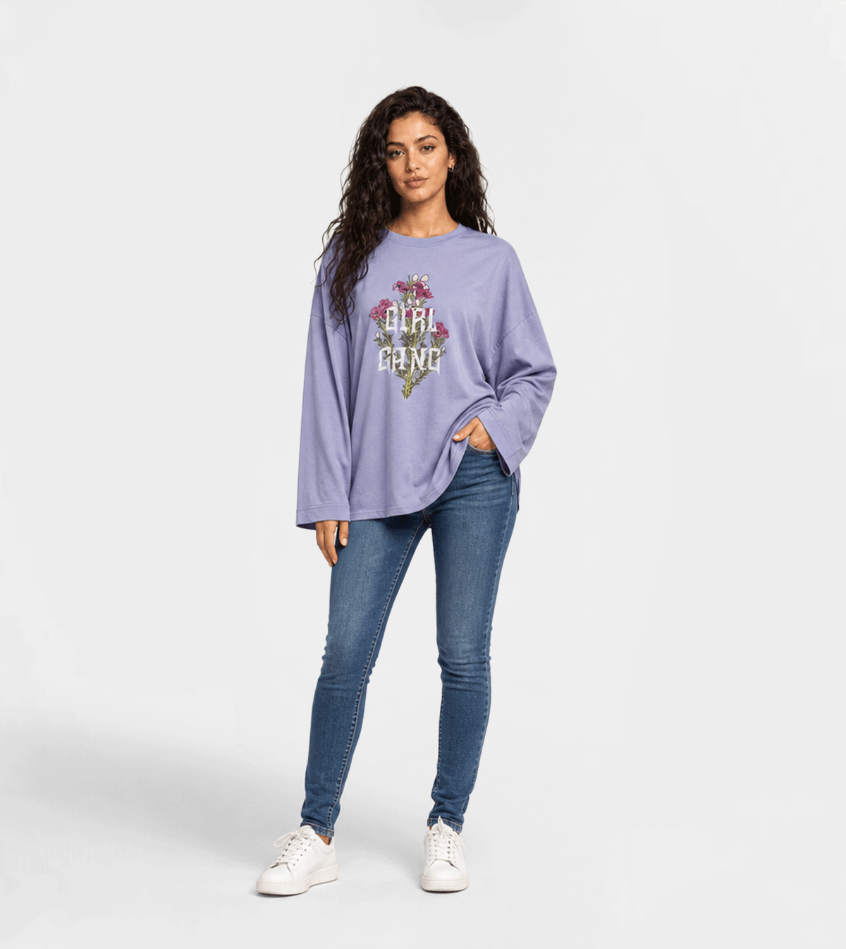 Women’s Oversized Floral Graphic T-Shirt