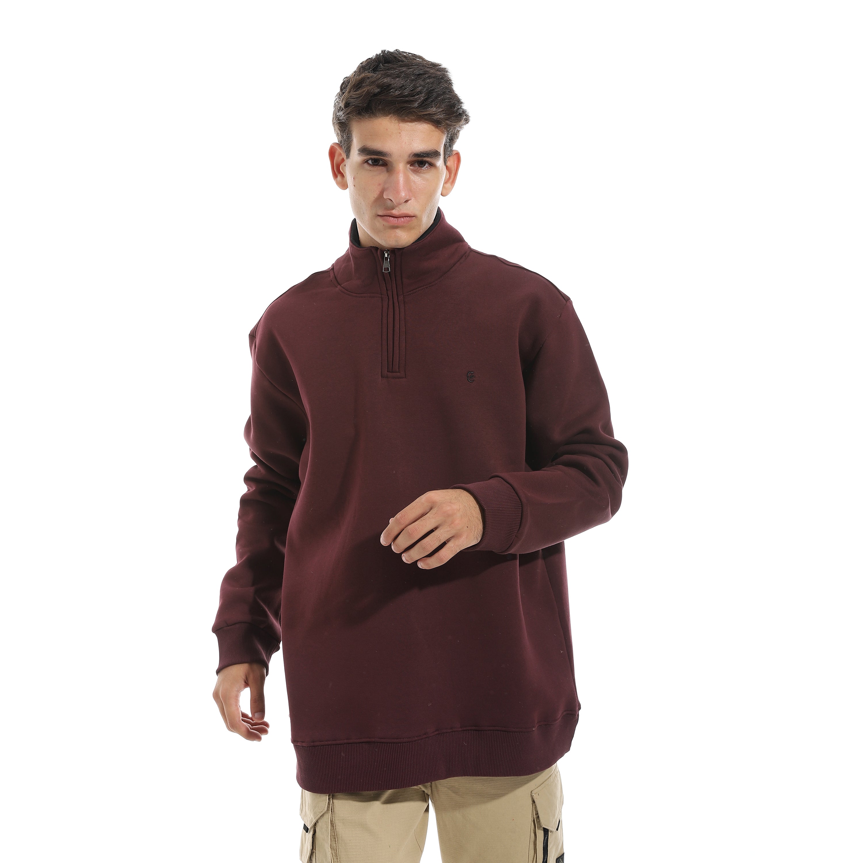 Men’s Half-Zip High-Neck Sweatshirt