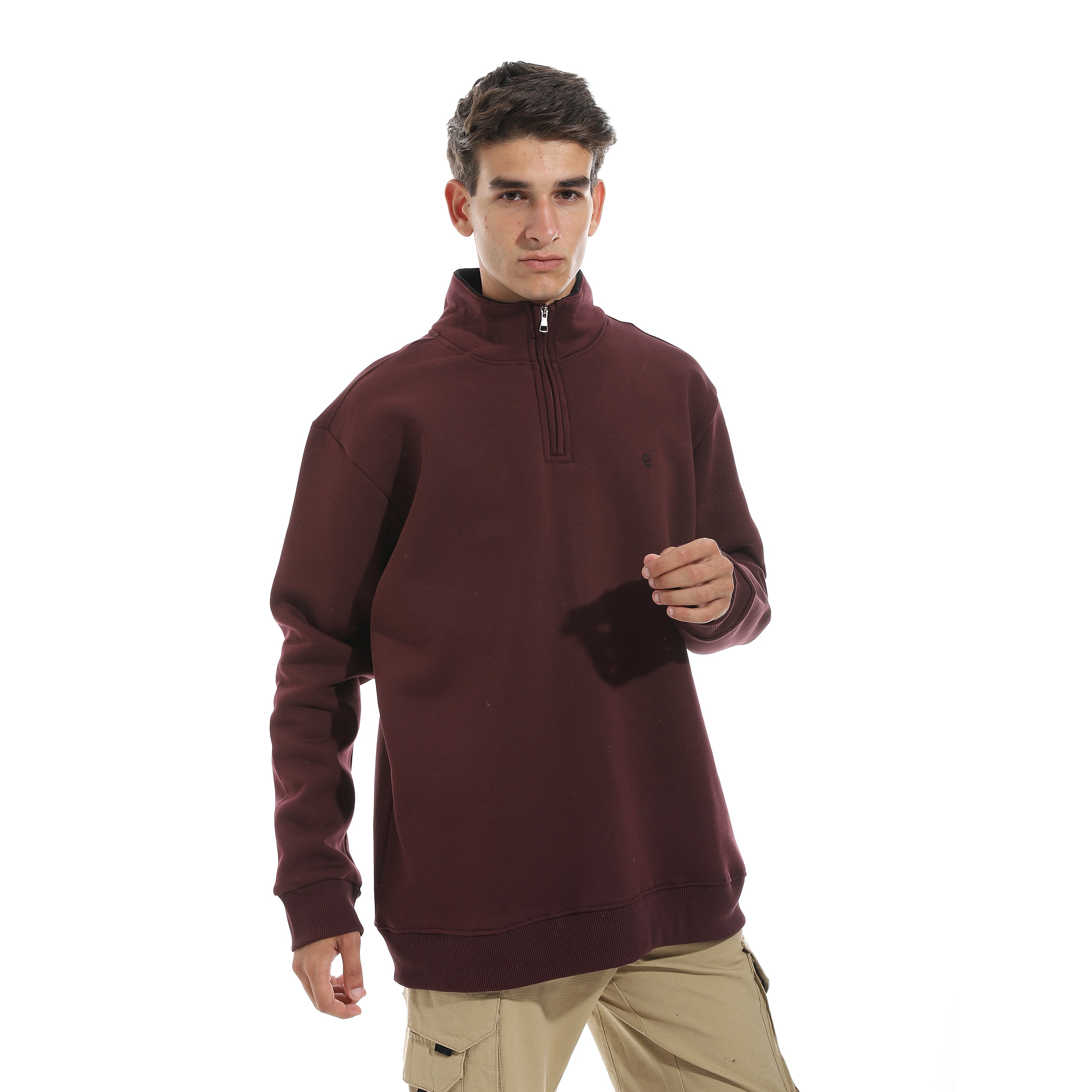 Men’s Half-Zip High-Neck Sweatshirt