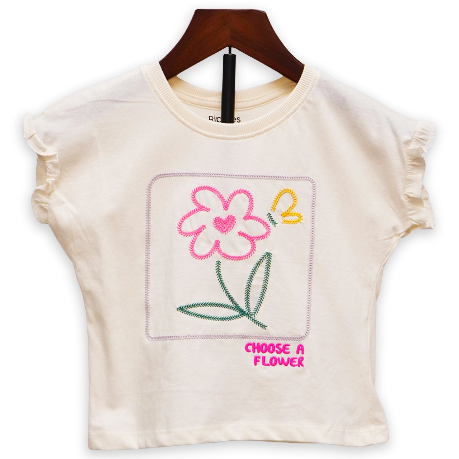 Embroidered Flower T-Shirt