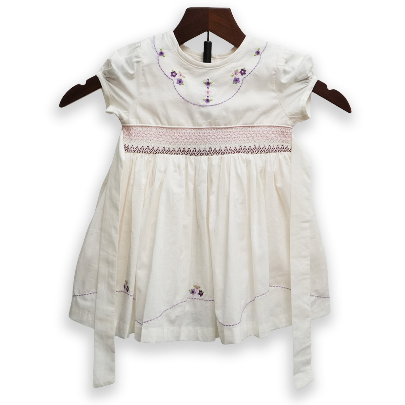 Classic Hand-Embroidered Smock Dress