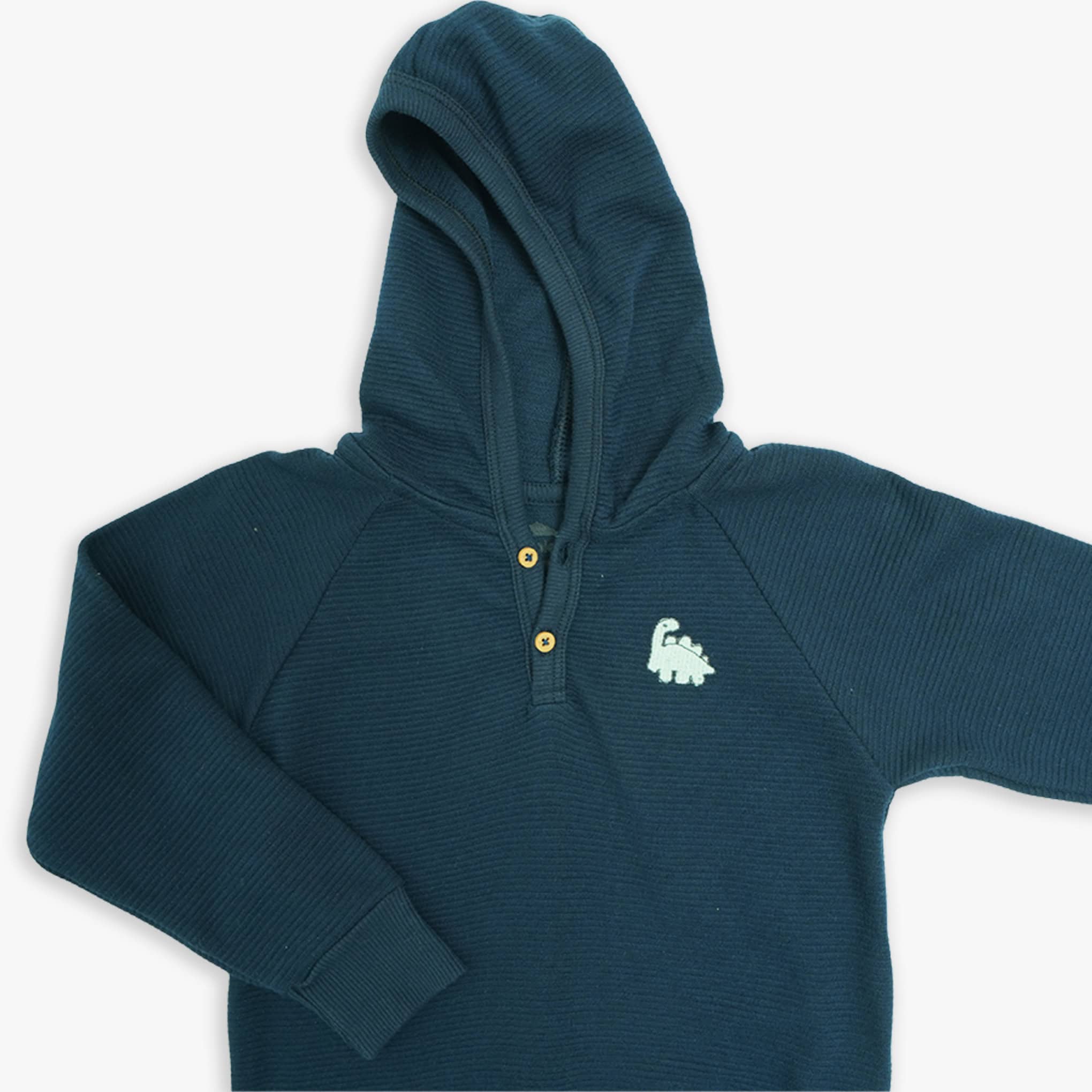 Cozy Navy Blue Hooded Tracksuit Set