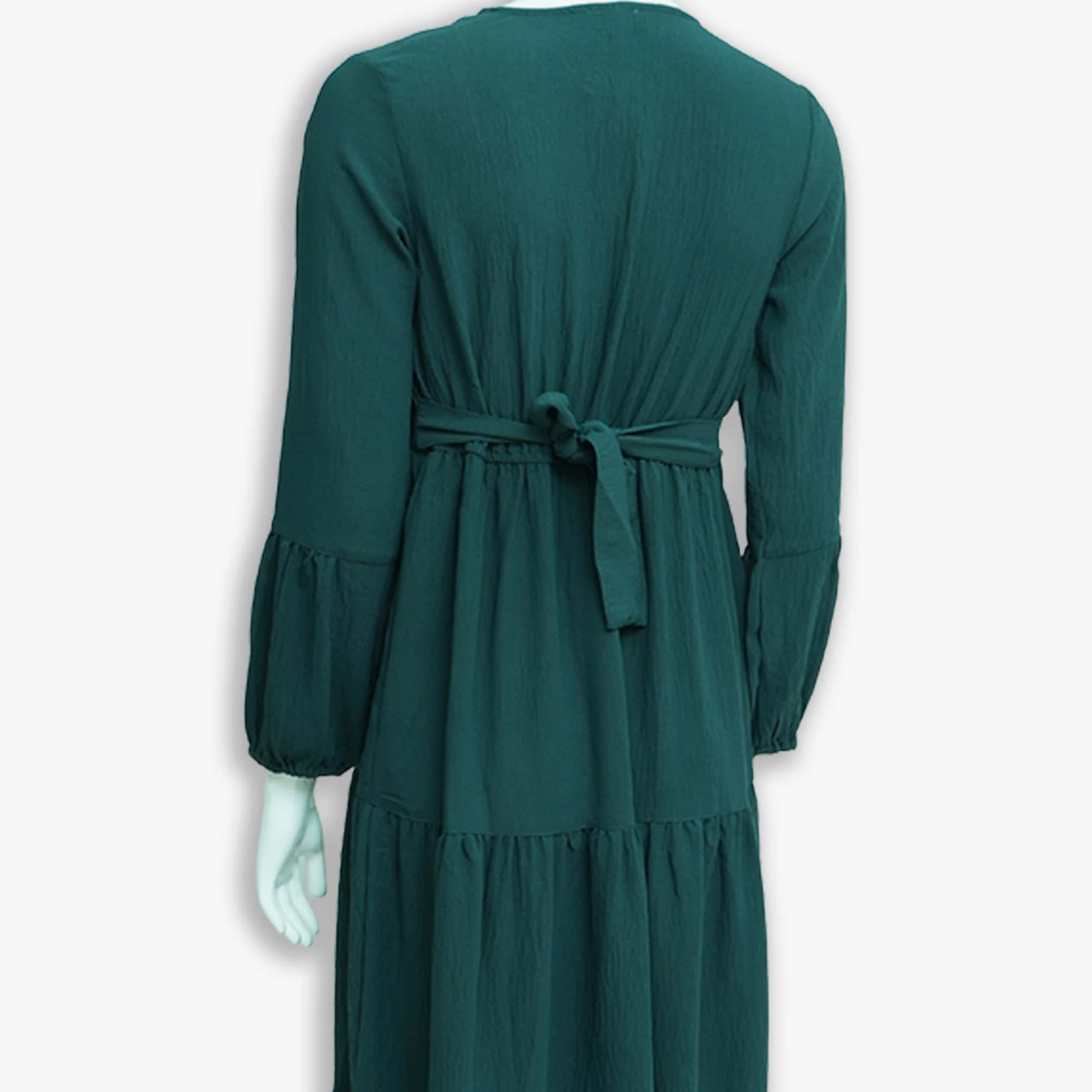 Bohemian Embroidered Tiered Midi Dress