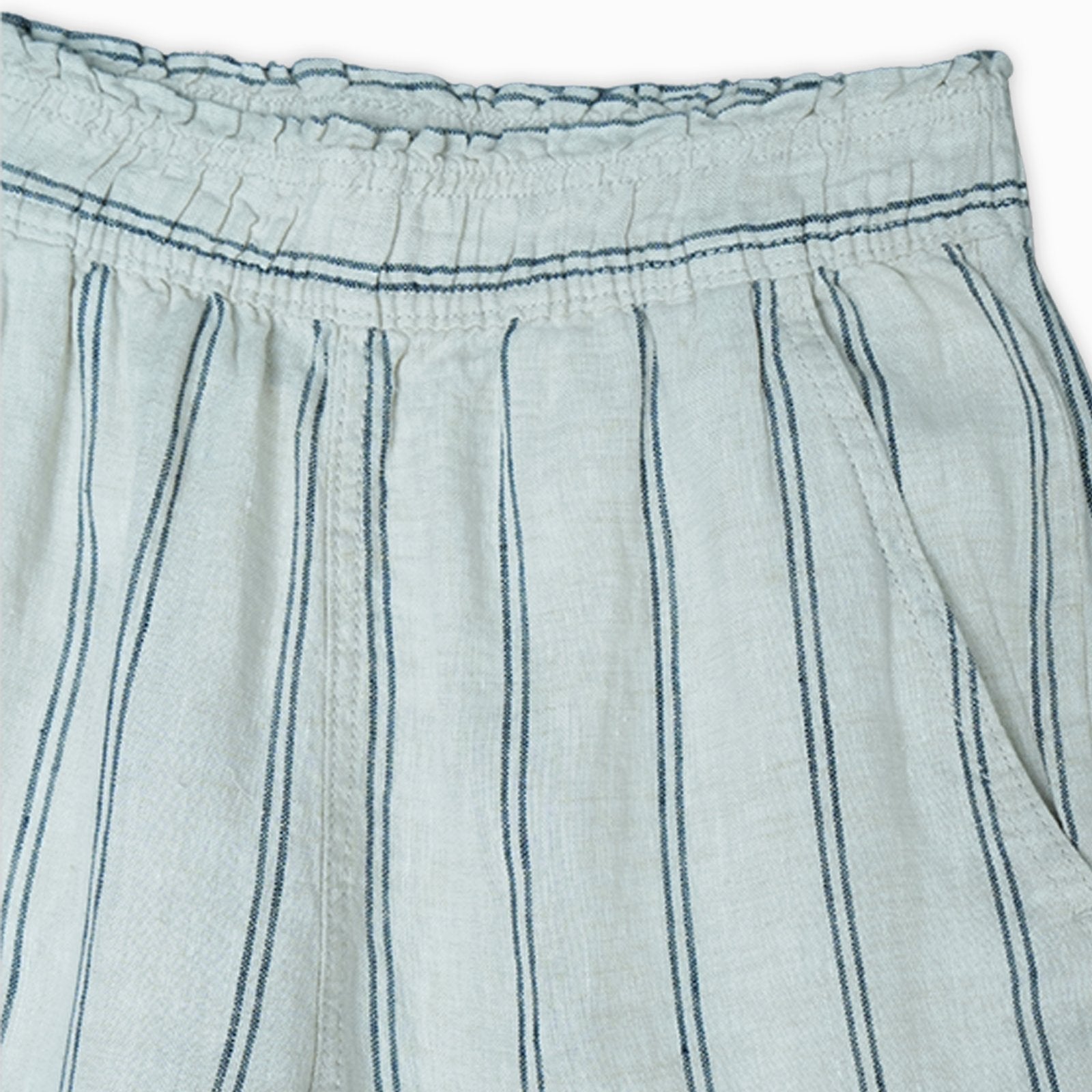 Linen Blend Wide-Leg Trousers