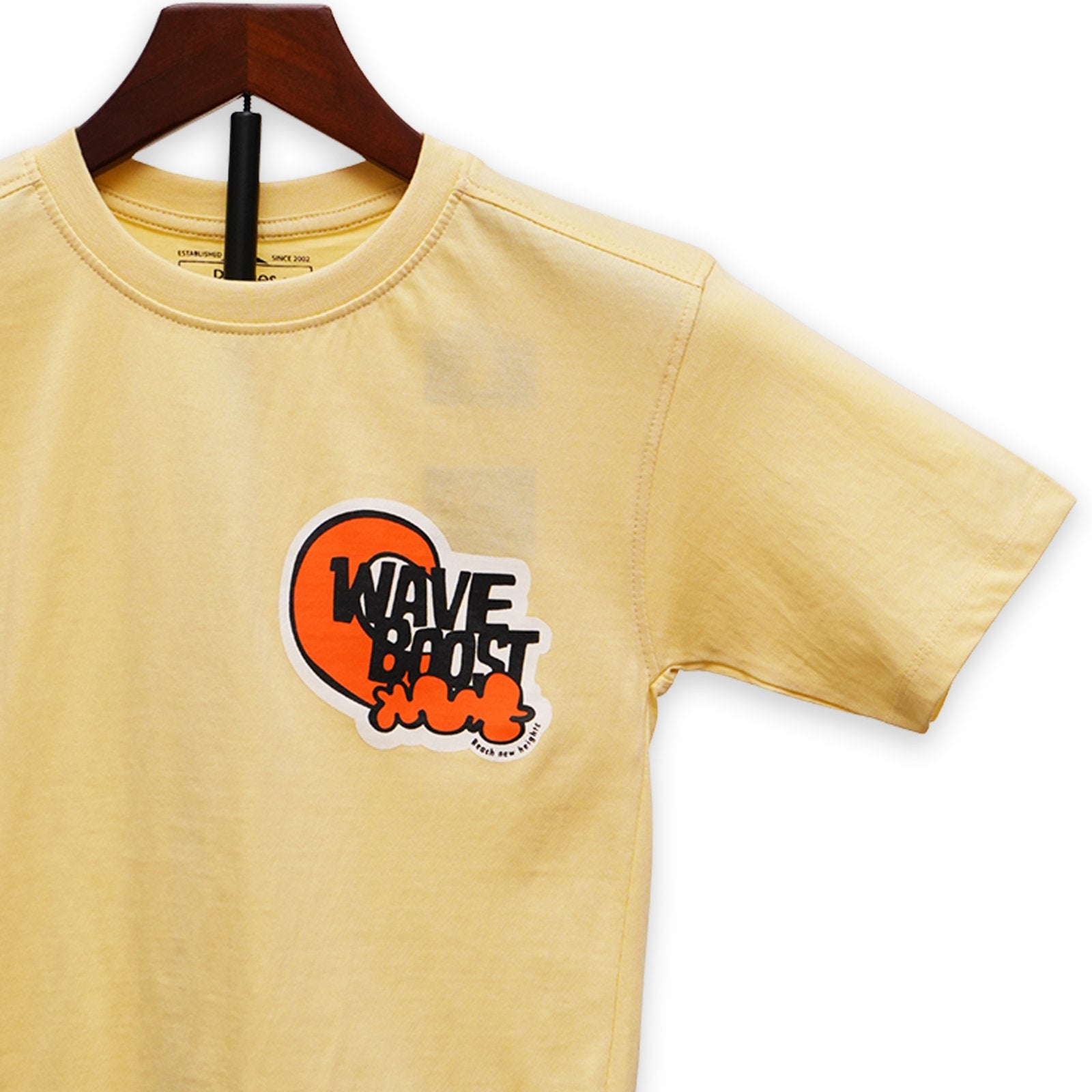 Pale Yellow Graphic Patch T-Shirt