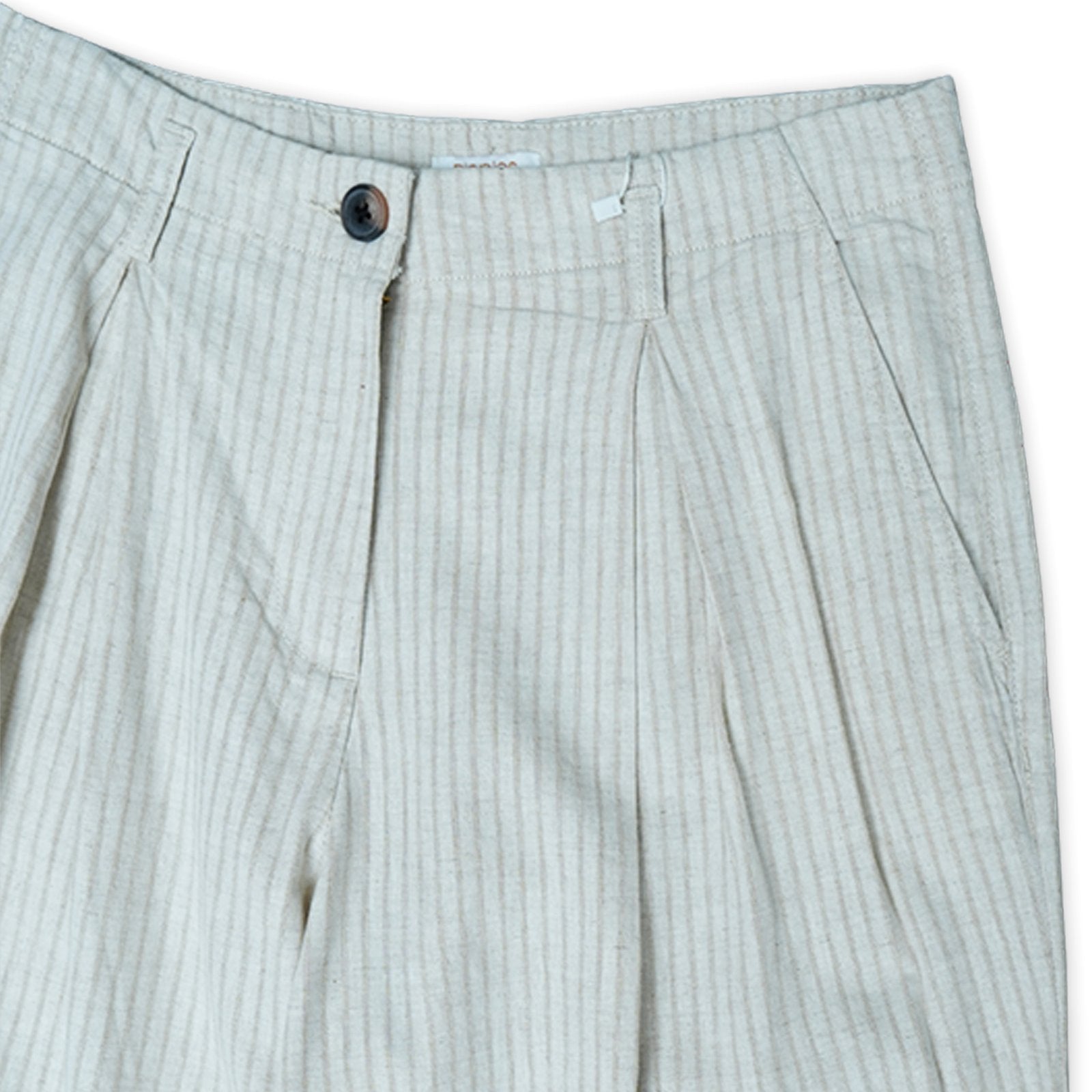 High-Waist Pleated Wide-Leg Trousers