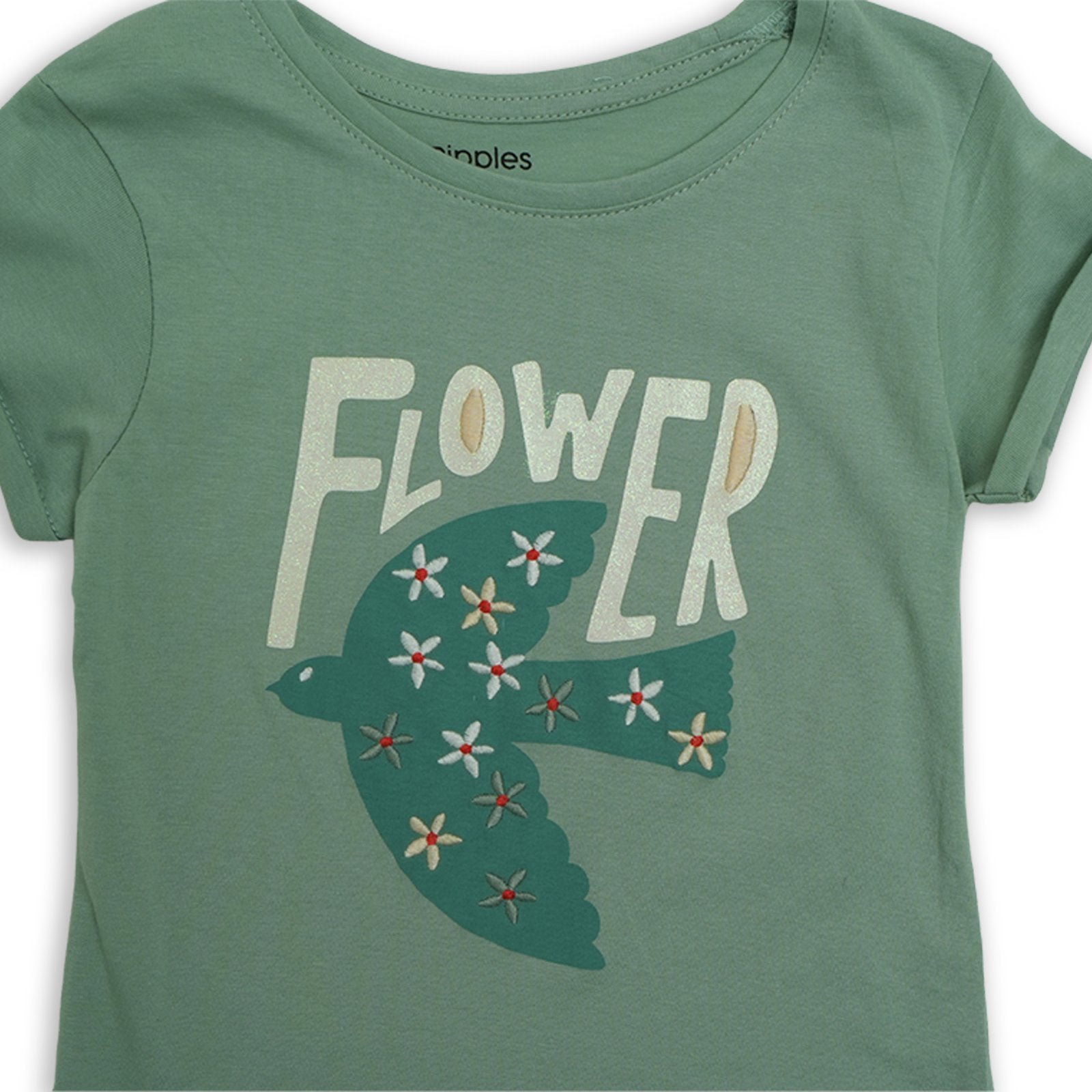 Flower Appliqué T-shirt
