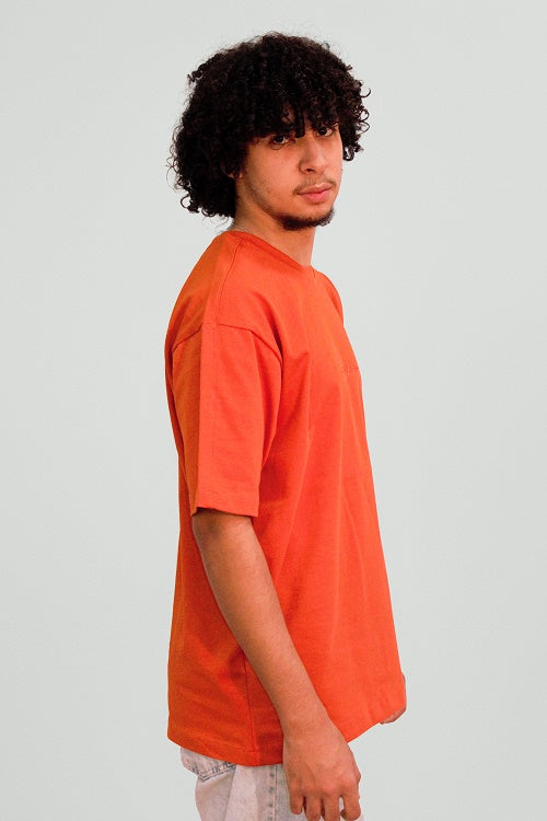 Men's Cotton oversized T-Shirt - Orange